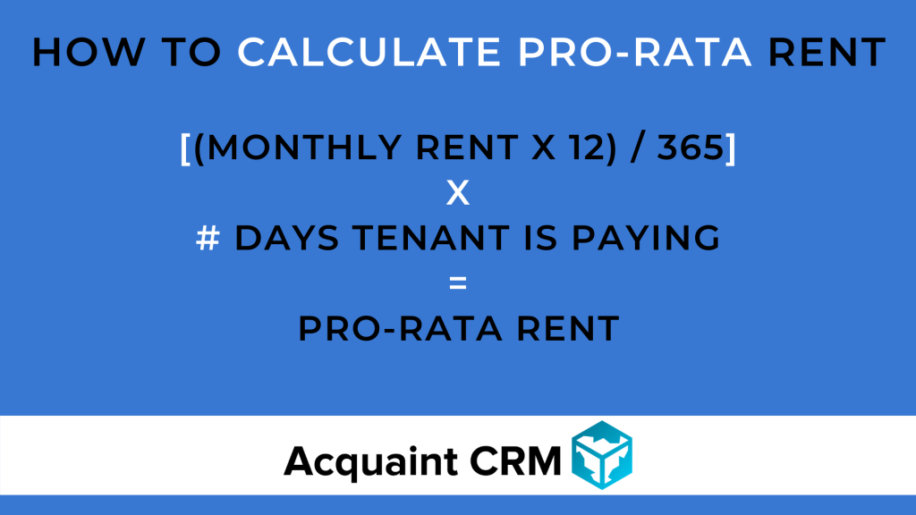 How to Calculate ProRata Rent Estate & Lettings Agents Property CRM